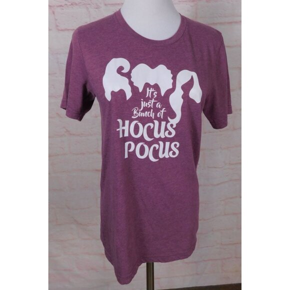 Bella + Canvas Hocus Pocus Tee Sz S Purple Witch Halloween Shirt - Picture 1 of 11